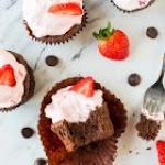 Chocolate Mousse Cupcakes with Whipped Strawberry Cream Cheese Frosting was pinched from <a href="http://www.wellplated.com/chocolate-mousse-cupcakes/" target="_blank">www.wellplated.com.</a>