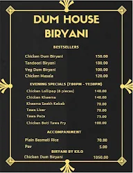 Dum Biryani House menu 1