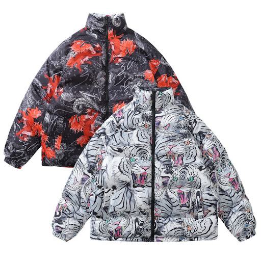Title 7, Mens Retro Thickened Bread Coat Cotton Coat fo...