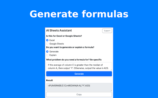 AI Sheets Assistant - For Excel & Sheets