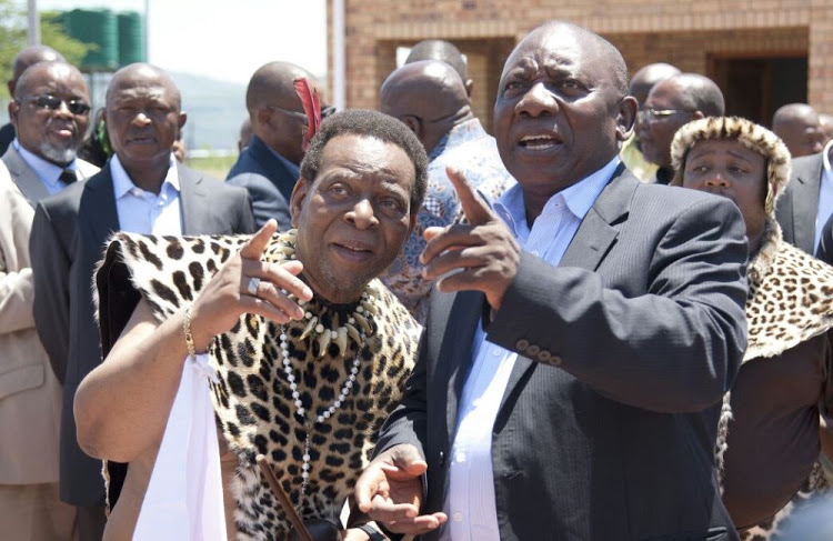 King Goodwill Zwelithini with President Cyril Ramaphosa.