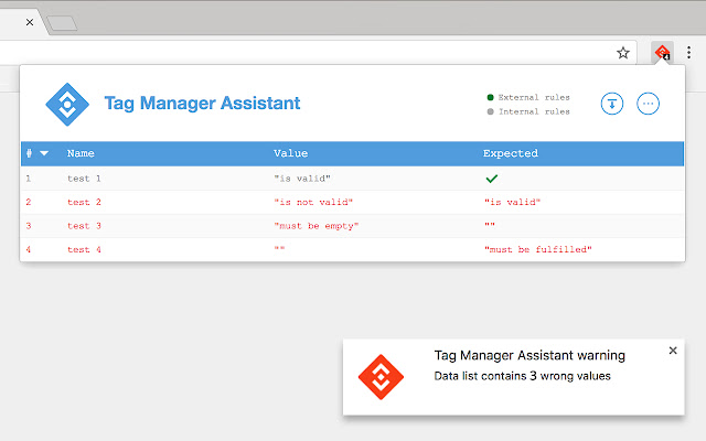 Tag Manager Assistant chrome extension