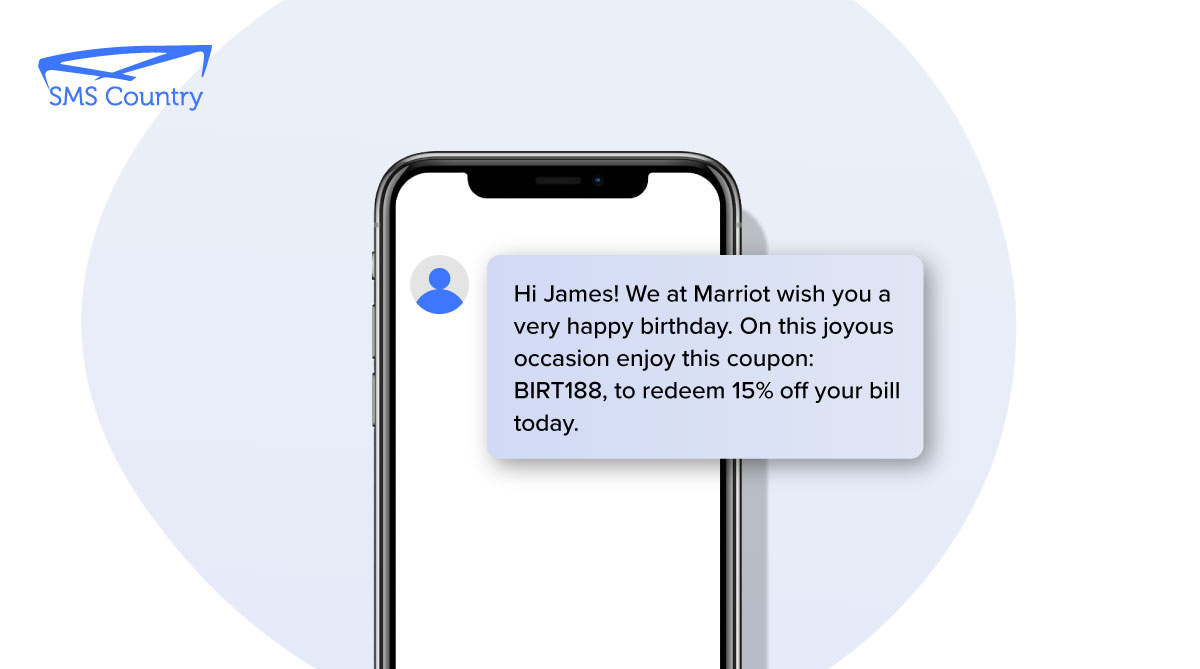 SMS templates for Hotels celebrating customers during special occasions with free coupons