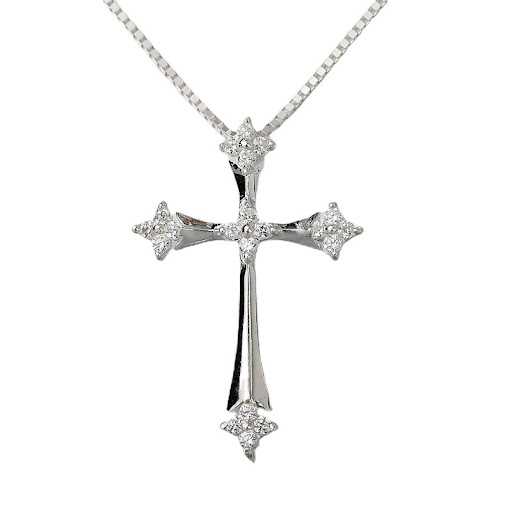 Title 5, Fashion Sterling Silver Cross Necklace For Wome...