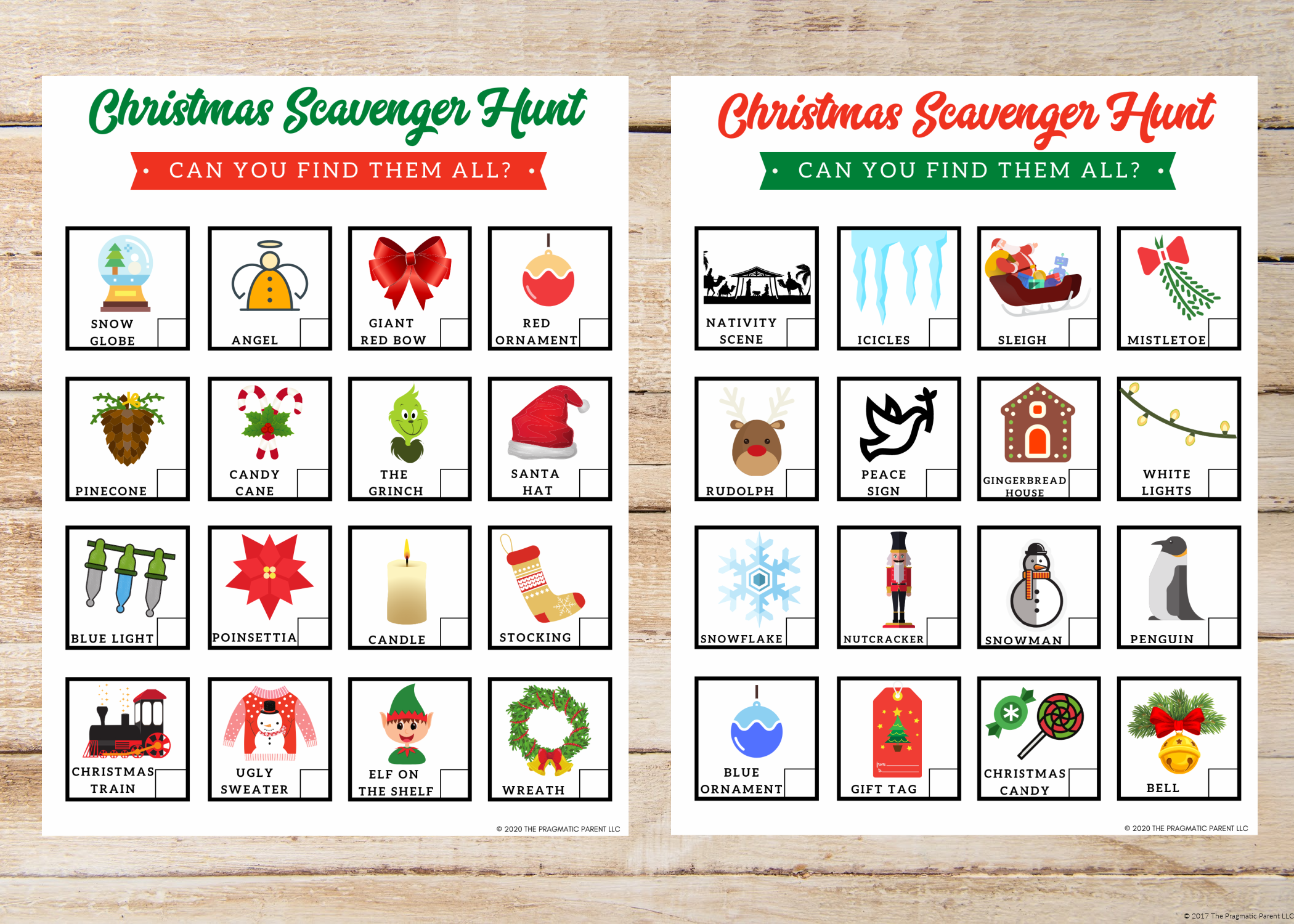 Free Kid s 2 Page Printable Christmas Scavenger Hunt