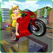 Kids MotorBike Roof Top Stunts  Icon