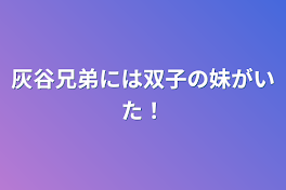 灰谷兄弟には双子の妹がいた！