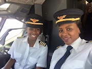 Air Zimbabwwe pilots Captain Chipo Matimba and Captain Elizabeth Simbi Petros