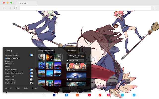 Atsuko Kagari Top HD Anime New Tabs Theme