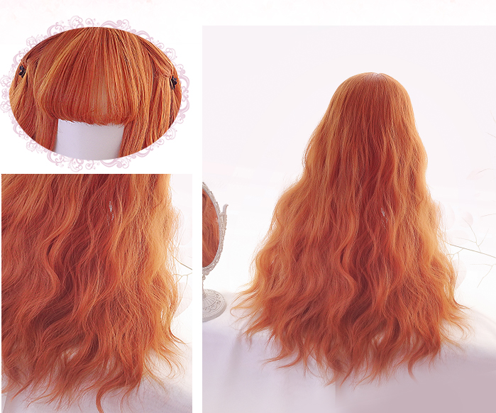 Title 1, Peluca naranja con doble coleta Loli perfecta p...