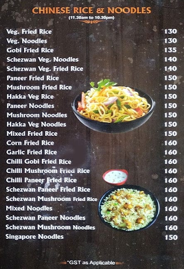 Sri Paarvathi Bavan menu 