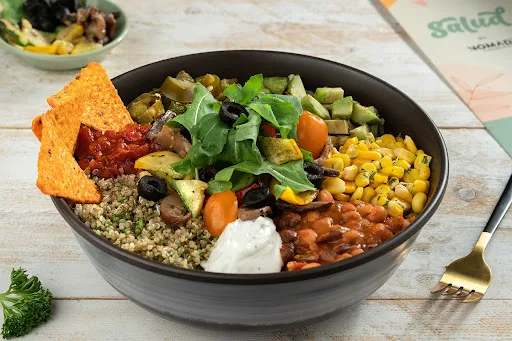 Quinoa Burrito Bowl + Bungee Ice Tea