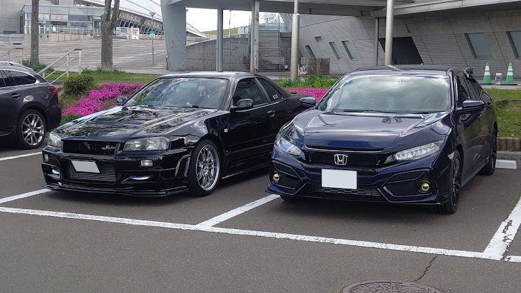 シビックのインプレッサスポーツワゴン・GW・ドライブ・新旧愛車コラボ・仲間とのコラボに関するカスタム事例の投稿画像7枚目