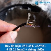 Dây Tín Hiệu 2547 Usb 4 Lõi 0.12Mm2 Có Chống Nhiễu Lõi 26Awg Vỏ Pvc (1 Mét)