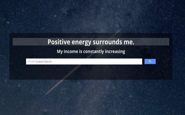 Google Search with Affirmations chrome extension