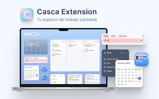 Casca: Nueva pestaña con ChatGPT y Widgets