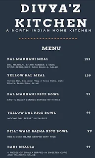 Divya'z Kitchen menu 1