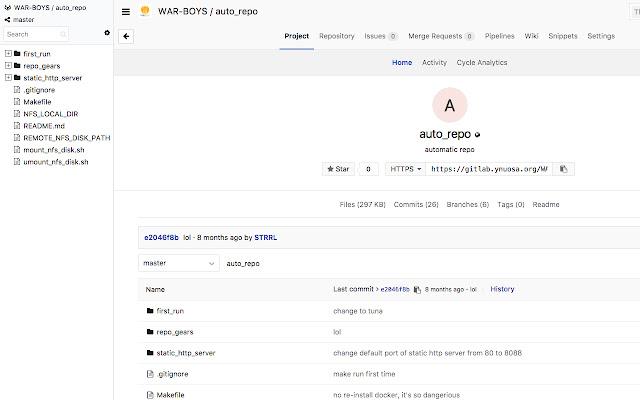 Gitlab TreeView Fork