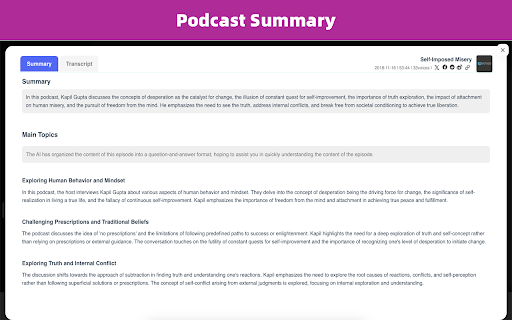 Podcasts - A player, downloader, transcriber