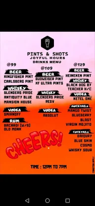 PINTS & SHOTS menu 6