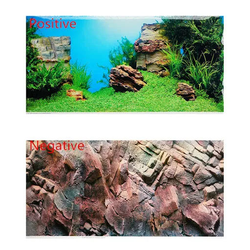 60 100 150CM High Double Sided Aquarium Background Poster Rock Fish Tank Decorative Wall Backdrop Picture Decor Glossy