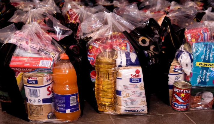 Some of the food parcels donated by ECG leader, prophet Shepherd Bushiri.