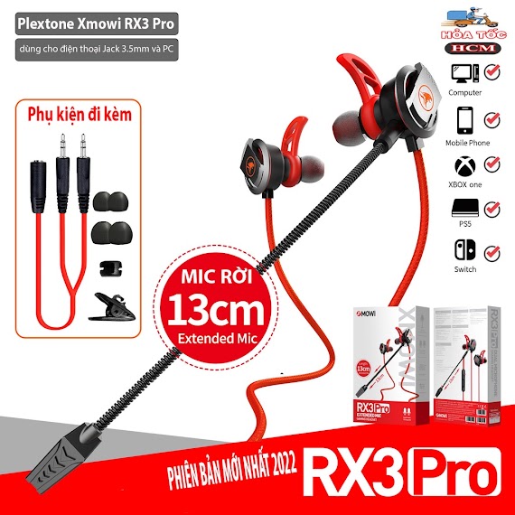 Tai Nghe Gaming Có Mic Rời Xmowi Rx3 Và Xmowi Rx1 - Dùng Được Cho Cả Máy Tính Và Điện Thoại - Hàng Chính Hãng