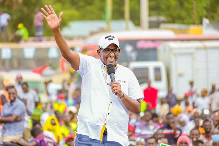 Garissa Township MP Aden Duale addressing a rally in Garissa on Saturday, July 30, 2022.