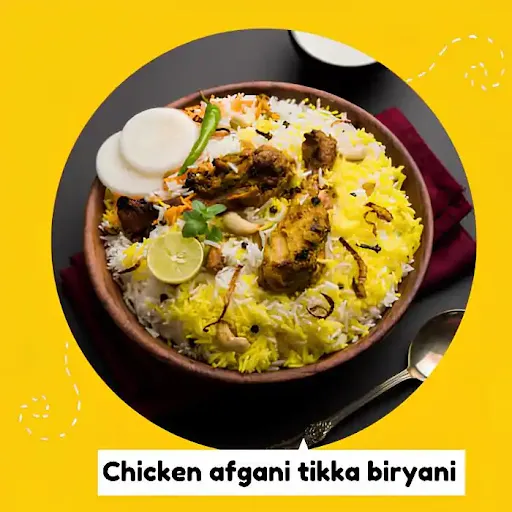 Chicken Afgani Tikka Dum Biryani