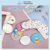 Gương Trang Điểm Mini Cầm Tay Bỏ Túi Hàn Quốc Mini Siêu Cute Viền Kim Loại Golmon