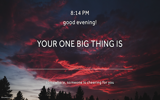 Focus: One Big Thing