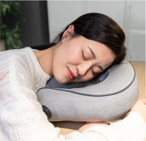 Title 3, Inflatable kneading massage neck pillow provide...