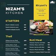 Nizam's kitchen menu 1