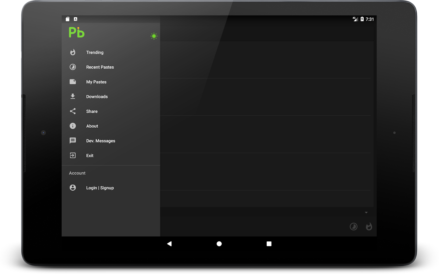   Pastebin – zrzut ekranu 