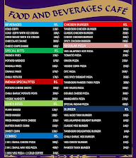 Food & Beverages menu 1