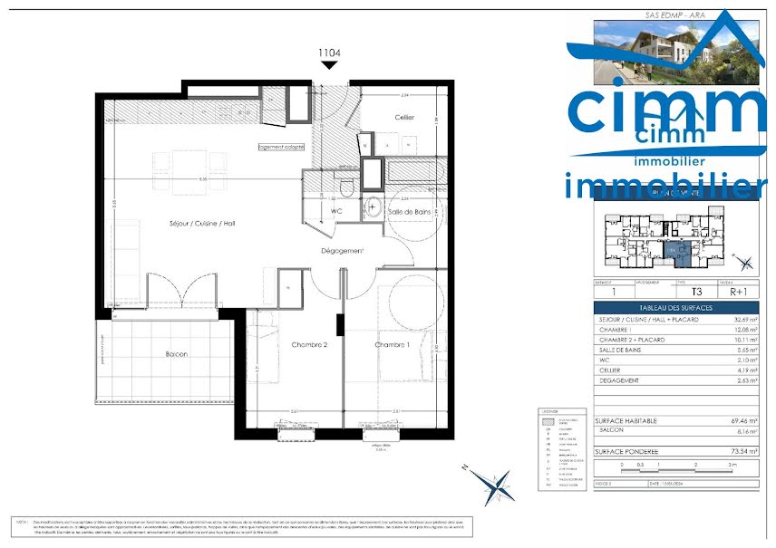 Vente appartement 3 pièces 69 m² à Marignier (74970), NaN €