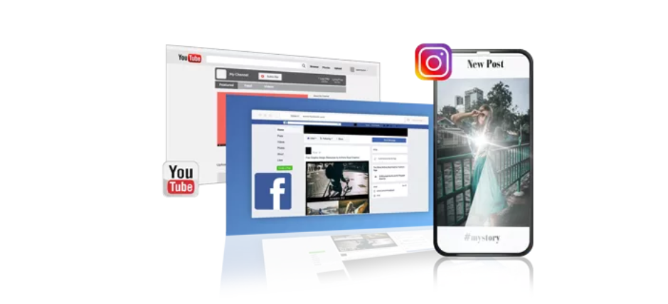 Facebook, YouTube, And Instagram Online Video Creator