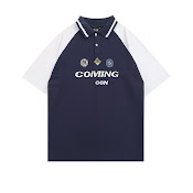 Áo Thun Polo Unisex Raglan Phong Cách Độc Đáo Form Rộng Nam Nữ Yinxx Atp07