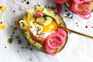 Egg + Prosciutto Stuffed Avocado Boats