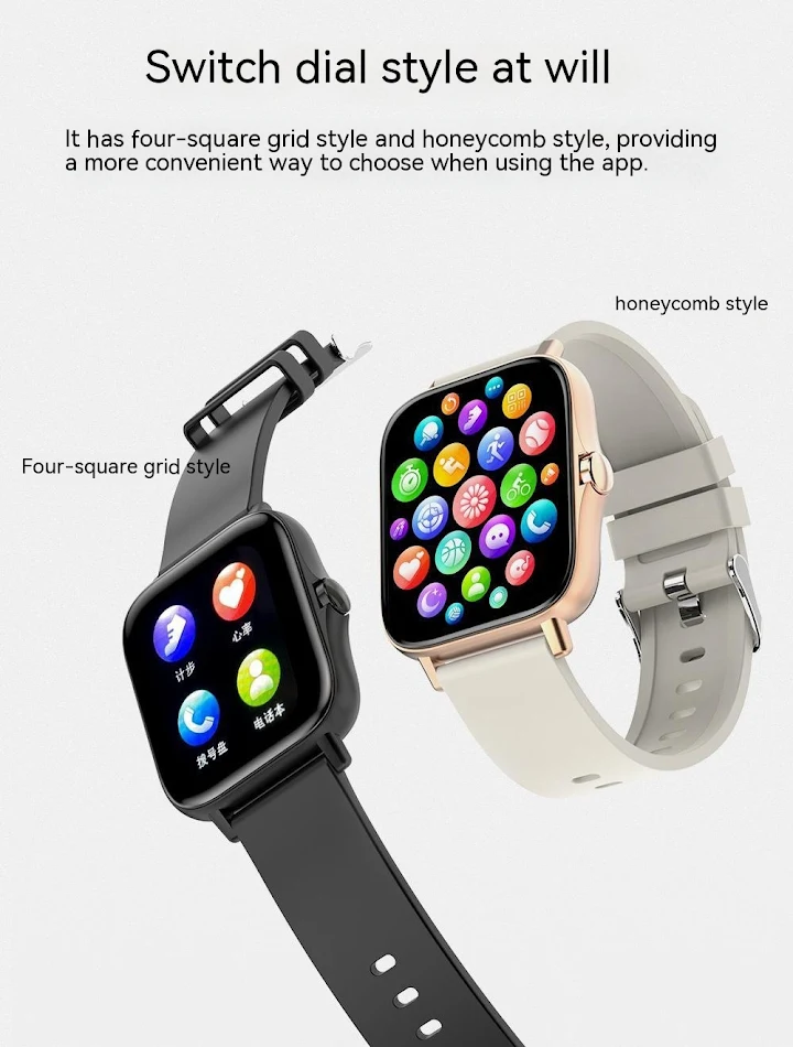 Smartwatch met aangepaste wijzerplaat, Muziek Spraakassistent, Bluetooth bellen en slimme functies. Jouw persoonlijke assistent om je pols.