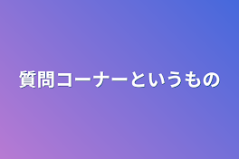 質問コーナーというもの