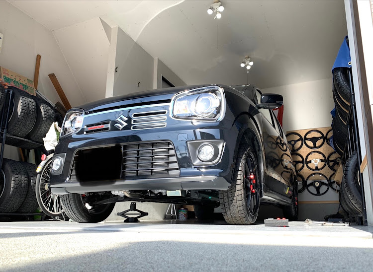 アルトワークスのHA36Sアルトワークス・スタッドレスタイヤ交換・マフラー交換に関するカスタム事例の投稿画像1枚目