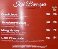 Kalmane Koffees menu 1