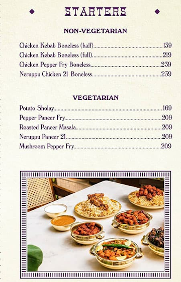 Thalairaj Biryani menu 