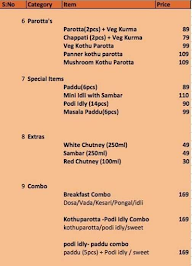 Brahmins Tiffin Center menu 2