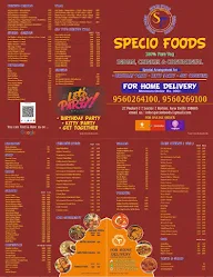 Specio Foods Restaurant menu 1