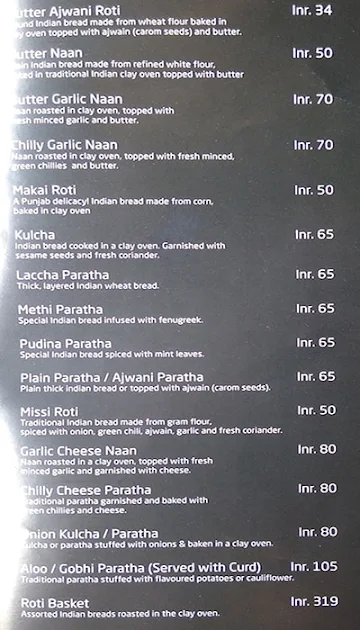 Global Punjab menu 