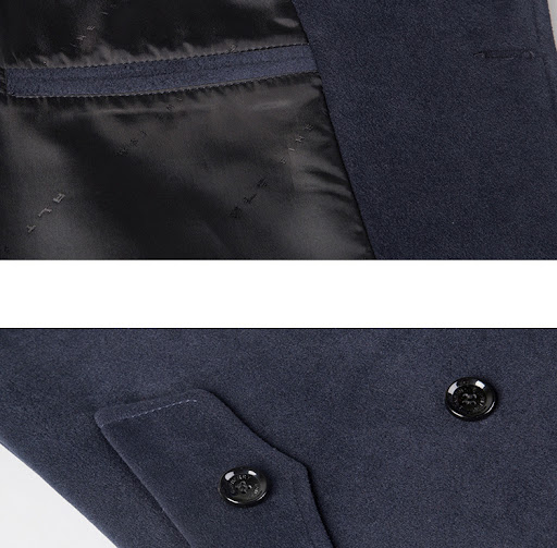 Title 5, Slim Wool Coat Super Long British Business Casual