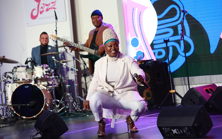 Zoe Modiga performing at the launch of the 2023 Standard Bank Joy of Jazz on Wednesday.