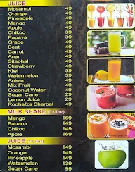 Welcome Fruit Juice menu 4